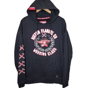 Dixxon Flannel Hoodie Sweatshirt Mens Large Work Mechanic